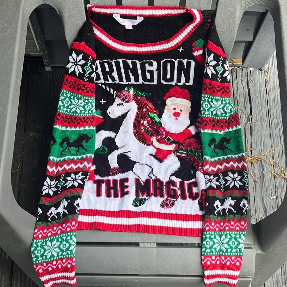 Festive Christmas Sweater - Black, Red, Green